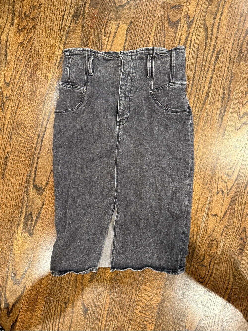 Gray Guess Midi Denim Skirt
